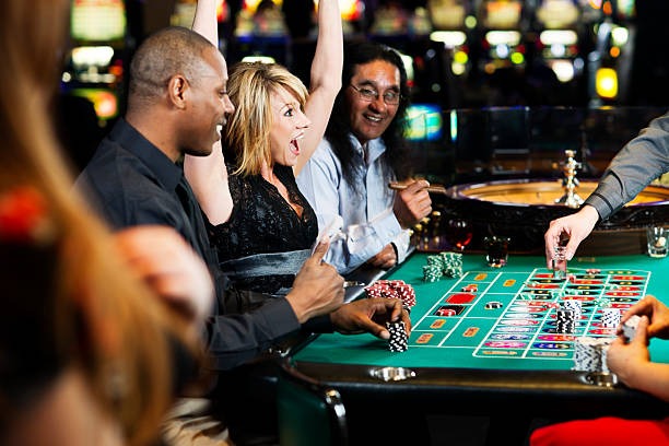 Blackjack table with cards and chip placement